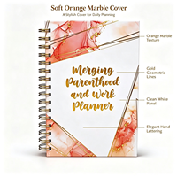 Agenda quotidien et hebdomadaire personnalisable avec couverture en tissu, reliure spirale et thermique, planificateur de voyage avec boîte