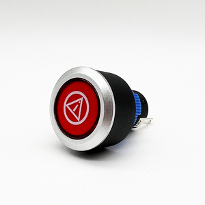 22mm Đầu tròn màu đỏ màu xanh lá cây 5A 12V tạm thời 5pin dẫn biểu tượng nhựa push <span class=keywords><strong>button</strong></span> chuyển - Product Image 4