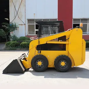 Skid Steer dengan pelengkap Mixer beton Skid mesin EPA