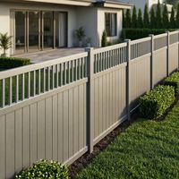 Panneau de clôture verticale en aluminium de qualité supérieure avec sommet à piquets décoratifs, clôture de sécurité modulaire