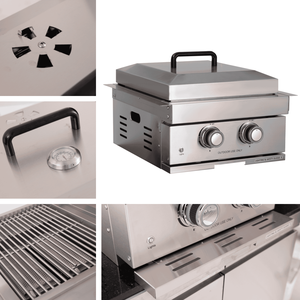 USA Warehouse Stock Modular 304 Stainless Steel <strong>BBQ</strong> Island with Ice Bin 4 Burner Built-in Gas Grill Outdoor Kitchen Kit - Product Image 3