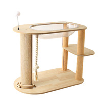 Arbre à chat haut de gamme avec griffoir, structure d'escalade, tapis en sisal résistant à l'usure et sans poussière, design universel en forme de capsule spatiale
