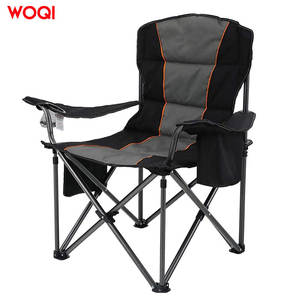 เก้าอี้พับแคมป์ปิ้ง Woqi สีดำ ผ้า Oxford ทนทาน เก้าอี้สนามกลางแจ้ง ดีไซน์ร่วมสมัย ขนาด 50x45x80 ซม. - Product Image 2