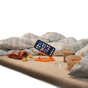 Adjustable Side Lying Phone Stand Plastic Desktop <b>Holder</b> For Home Use Orange Red Black White Color Options - Product Image 3