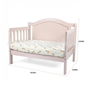 Cuna de Madera Maciza para Bebé con Barandillas Desmontables, Cama Moderna para Niños - Product Image 2