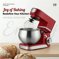 Batteur sur socle Kitchen in the Box, petit mélangeur alimentaire électrique de 5,5 L, 6 vitesses, mélangeur de cuisine portable et léger pour fouetter les œufs