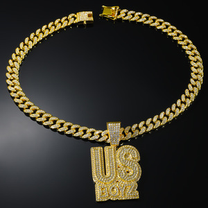 Collares con Colgante de Letra de Diseño Simple Personalizado, Estilo Hip Hop, Collares para Hombre, Joyería de Moda al por Mayor - Product Image 1