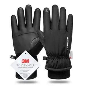 Guantes de nieve impermeables para invierno, resistentes al agua, con pantalla táctil