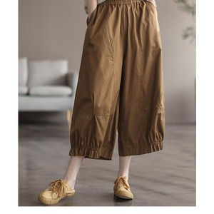 Nuovi Pantaloni Estivi 2026 a Vita Alta in Puro Cotone, Gamba Larga, Stile Giapponese Mori Girl, Casual e <span class=keywords><strong>Cropped</strong></span> - Product Image 6