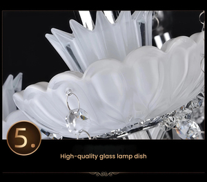 JYLIGHTING Lámpara de Araña de Cristal Blanco Más Vendida, Aprobada por SAA, para Sala de Estar, Hotel, Iluminación Decorativa de Techo de Lujo - Product Image 2