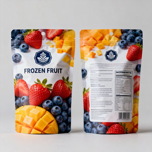Bolsas con Cierre Hermético y Base Plana, Laminadas, con Logotipo Personalizado, para Envasado de Alimentos Secos y Frescos, Bolsas para <span class=keywords><strong>Frutas</strong></span> <span class=keywords><strong>Congeladas</strong></span> - Product Image 1
