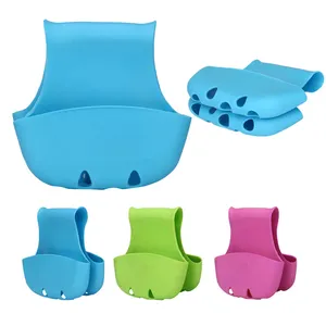 Creative Double Sink Caddy <b>Saddle</b> Style Kitchen Organizer Storage Sponge Holder <b>Rack</b> Eco-Friendly Multifunction Silicone Drain - Product Image 3