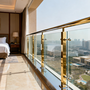 Estilo moderno Seamless Stair Post Aço Inoxidável para Frameless Vidro Trilho Decking Corner Corrimão para Varanda Railings Mall - Product Image 2