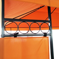 Tonnelle de jardin chinoise 4x3m en aluminium léger pour extérieur
