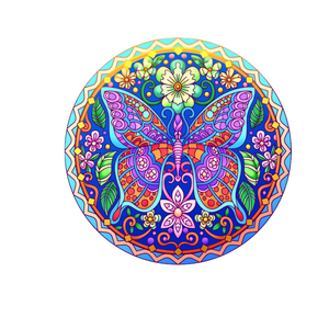 Atrapasueños de cristal tintado colgante para amantes de las mariposas, elegante corona de cadena, regalo para mamá o abuela - Product Image 3