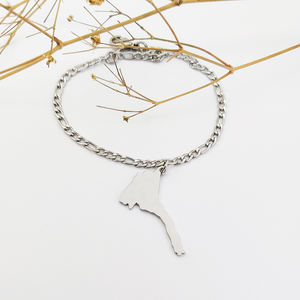 Pulsera con abalorio de <span class=keywords><strong>mapa</strong></span> de África para mujer, brazalete con emblema de corona de oliva, mapas de África, joyería Fina, venta al por mayor - Product Image 3