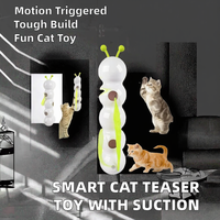 Jouet interactif pour chat : Tour chenille avec capteur automatique, plume et 5 sphères, pour l'exercice et le jeu des chatons, divertissement électrique d'intérieur
