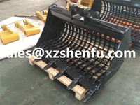 Diskon 5 Ton Bucket Kerangka Ekskavator Lebar 1200Mm dengan Ember Saringan Gigi
