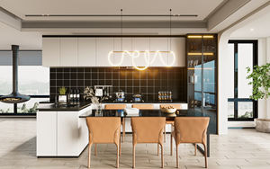 Modern <b>Black</b> <b>Kitchen</b> <b>Cabinets</b> with Shaker Design Edna Collection for Australia-Melamine Board Carcase and Sink Accessories - Product Image 4