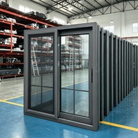 Promotion : Fenêtre coulissante de sécurité en verre grillagé avec cadre en aluminium au design classique pour villa – Commande en gros