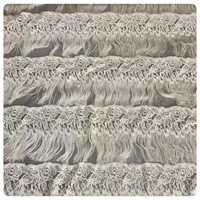 Tissu en tulle brodé floral 3D à franges, dentelle bohème lourde pour robe, tenue de soirée, mariage, couture
