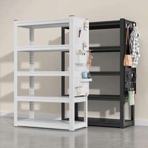 رف تخزين فولاذية متعدد المستويات قابل للتعديل متين سهل التركيب ومحمي من التآكل رف تكديس برشام رف معدني - Product Image 3