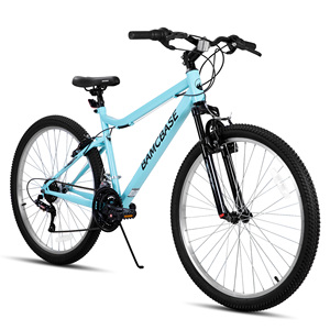 JOYKIE BAMCBASE-Bicicleta de montaña con marco de acero de 26 pulgadas, bicicleta de montaña con freno en V de 18 velocidades para adultos - Product Image 2