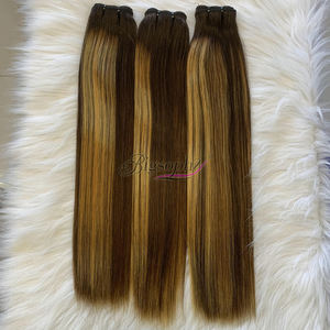 ผมเวียดนามแบบซุปเปอร์ดับเบิ้ลดรอน ไฮไลท์สีผมแท้ แบบมัด  ผมตรง  แบบผสมสี  แบบสีเปียโน - Product Image 3