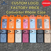 Pour iPhone 11 12 13 14 15 16 17 Plus 18 Pro Max, coque de protection d'objectif, emballage personnalisé de luxe, convertisseur magnétique, étui de téléphone