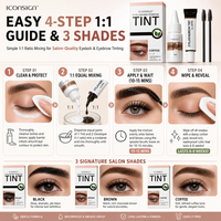 Kit de teinture professionnelle pour cils et sourcils, couleur café, crème colorante 7ml, révélateur 7ml, mélange 1 à 1 pour usage en salon, OEM