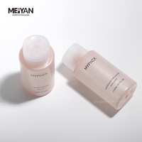 MYPACK Cylindre Rond Givré Réutilisable Shampooing Body Wash Crème pour le Corps Lotion Bouteilles 300ml Toner rose Squeeze Bottle Disc Top Cap