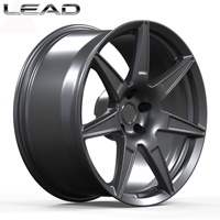 Rines Monobloque Forjados LEAD de 16-24 Pulgadas, Diseño Cóncavo en Color Gris Metálico, 5x114.3 5x120 5x130, Aleación de Aluminio para Mustang GT500, BMW, Audi
