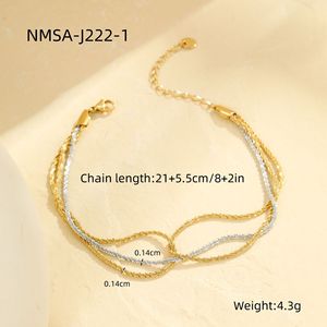 महिलाएं थोक गैर-तिरनिश 18k सोने के स्टेनलेस स्टील दिल और पदक चार्म्स सांप श्रृंखला, रोमांटिक समुद्र तट गहने महिलाएं - Product Image 5