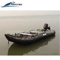 Bateau pneumatique Goethe Goboat GTK410 13,5 pieds en PVC, kayak de pêche à ramer avec siège de bateau en aluminium