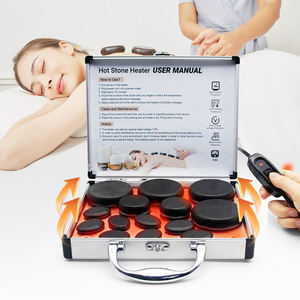 Ensemble de massage aux pierres chaudes avec chauffage Chauffe-pierre de massage portable en aluminium pour SPA - Product Image 5
