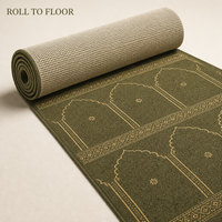 Tapis de prière tissé en PP pour mosquée, 15 mm, durable, pour projet de salle de prière musulmane