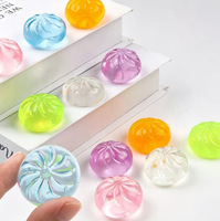Mini jouet sensoriel anti-stress en forme de dumpling à rebond lent, boule à presser en plastique pour enfants et adolescents