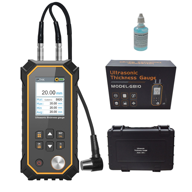 Ultrasonic Thickness Gauge Industrial with Probe for Steel  Metals Plastic Glass Ceramics PVC Pipes Thickness Gauge Meter