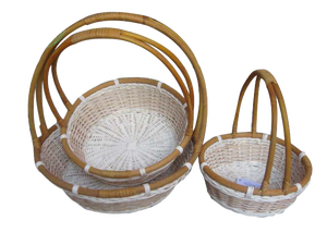 Vietnam Handwoven Vintage Eco-Friendly Rattan Storage <b>Basket</b> for <b>Kitchen</b> and Dining Table Home Decor for Bread and Fruit Serving - Product Image 3