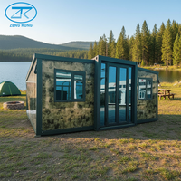 Maisonnette préfabriquée extensible de 20 pieds, 1 à 3 pièmes, design respirant, maisonnette moderne personnalisée (haute qualité)