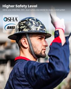 الأكثر مبيعًا من طراز ILM Hard Hat من ألياف الكربون بحافة كاملة 4-8 نقاط تعليق طراز OSHA و ANSI البناء MS401 - Product Image 3