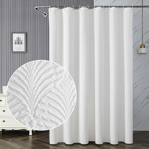 Rideau de salle de bain à texture moussante personnalisé Rideau de <span class=keywords><strong>douche</strong></span> imperméable de créateur pour hôtel - Product Image 1