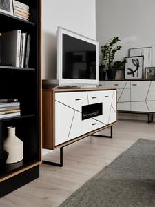 Usine Panneaux de particules et panneaux MDF Ensemble de salon <span class=keywords><strong>blanc</strong></span> avec vitrine Meuble TV Buffet Bibliothèque - Product Image 3