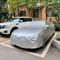 Housse de voiture argentée, couverture intégrale, universelle, toutes saisons, pare-soleil PEVA, résistante aux UV, imperméable, isolante thermique, épaisse, anti-poussière
