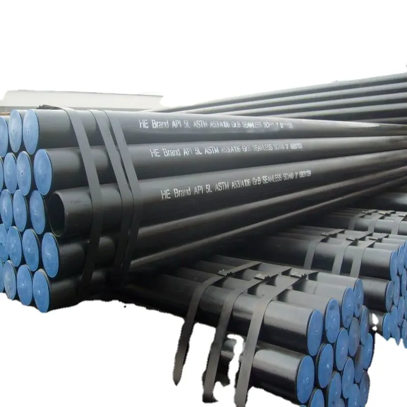 Fábrica profissional ASTM A106 A53 API 5L G R.B api 5ct k55 tubo de tubo de aço para oleoduto e gasoduto