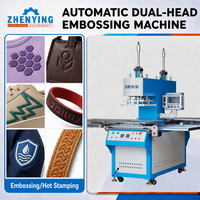 Doppelkopf-Automatik-3D-Relief-Prägemaschine für Heißprägung auf Leder, Kleidung, T-Shirts, Jeans und Hosen