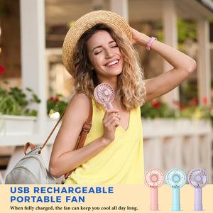 New Arrival 3 Modes for Home or Outdoor Mini Handheld Fan Portable Rechargeable <b>Battery</b> <b>Operated</b> Cooling Desktop Fan - Product Image 4