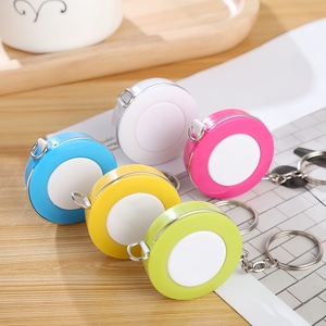 Ruban à mesurer rétractable souple de 1,5 mètre, porte-clés, logo personnalisé pris <span class=keywords><strong>en</strong></span> charge, couleur bonbon, mini <span class=keywords><strong>règle</strong></span> de mesure compacte et portable - Product Image 5