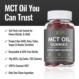 Gummies d'huile MCT biologique sans sucre, marque privée OEM/ODM, bénéfiques pour la santé des adultes - Product Image 6