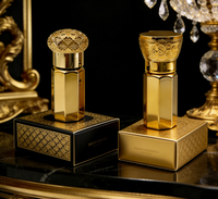 Couvre-bouteille en métal plaqué or de luxe pour accessoires de bouteilles d'huile essentielle en verre 3ml/6ml/12ml